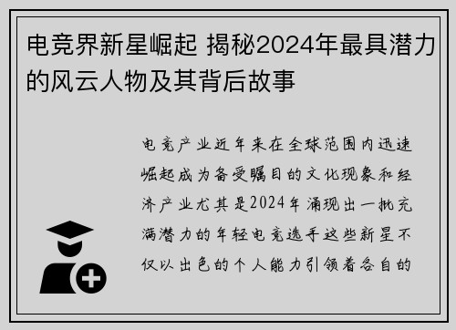 电竞界新星崛起 揭秘2024年最具潜力的风云人物及其背后故事